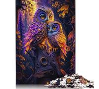 Rompecabezas para Adultos de 500 Piezas: Dos búhos abrazados en un árbol. Rompecabezas para Adultos. Juego Educativo. Juguete de desafío. 500 Piezas (52 x 38 cm).