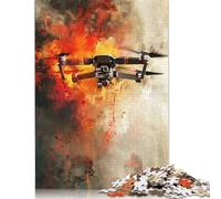 Rompecabezas para Adultos de 500 Piezas: Guerra con Drones. Rompecabezas de Madera. Juguete para Adultos. Juego de descompresión 500 Piezas (52 x 38 cm).