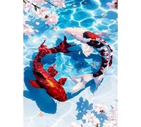 Rompecabezas para Adultos de 5000 Piezas | Peces Flor Cerezo | Puzzle Terapéutico de Estimulación Mental y Desconexión Digital, Encaje, Idea de Regalo, 156x105 cm