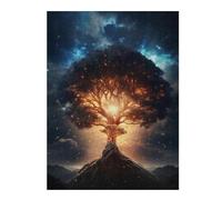 Rompecabezas para adultos de 52 x 38 cm, 1000 piezas de árbol de la vida brillante, arte para adolescentes, juegos familiares, análisis y lógica, regalos desafiantes de juego, 52 x 38 cm, 1000 piezas