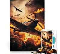 Rompecabezas para Adultos de Combate aéreo de la Segunda Guerra Mundial,1000 Piezas,Juego de Memoria Mental,Corte de Alta precisión,Manualidades,Tiempo de Tranquilidad,Ejercicio Mental en casa