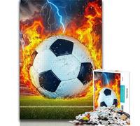 Rompecabezas para Adultos de fútbol con Llamas 1000 Piezas para Adolescentes y Adultos Juguetes educativos interacción Entre Padres e Hijos 38x26cm