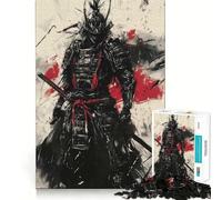 Rompecabezas para Adultos de Guerreros samuráis con Tinta, 1000 Piezas, Juguete para ejercitar la Mente, Ideal para Relajarse y armar una Imagen, Regalo artístico (50x75cm)