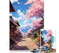 Rompecabezas para Adultos de la montaña Fuji en Tonos Pastel, 1000 Piezas, Juguete para ejercitar la Mente, Juego Relajante, diseño y Montaje, Regalo increíble (38x26cm)
