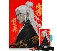 Rompecabezas para Adultos de Personaje de Anime de Pelo Blanco 1000 Piezas Juego Mental Regalo Troquelado de Alta precisión Actividad Relajante para Grupos en Interiores (50x75cm)