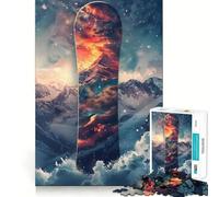 Rompecabezas para Adultos de Snowboard de montaña, 1000 Piezas, Juguete para ejercitar la Mente, Juego Relajante, diseño y Montaje, Regalo increíble (50x75cm)