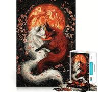 Rompecabezas para Adultos de Zorros Blancos y Rojos 1000 Piezas Juego Mental Regalo Troquelado de Alta precisión Actividad Relajante para Grupos en Interiores (38x26cm)