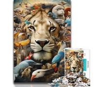 Rompecabezas para Adultos del Mundo Animal, 1000 Piezas, Rompecabezas para Adultos y Adolescentes, Juego Familiar para aliviar el estrés, desafío difícil, Regalo de Amigo Secreto, 75x50cm