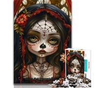 Rompecabezas para Adultos, diseño de Calavera para niña y Adolescente, Ideal para Pasar el rato, para aliviar el estrés y entretener a los Padres (tamaño 75x50cm)