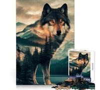 Rompecabezas para Adultos Dominio de los Lobos de 1000 Piezas Desarrolla la Capacidad analítica, es Ideal para Relajarse y como Regalo de Invierno (38x52cm)
