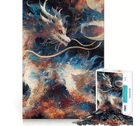 Rompecabezas para Adultos Dragón Blanco en Nubes Cósmicas 1000 Piezas Juego Mental Regalo Troquelado de Alta precisión Actividad Relajante para Grupos en Interiores (38x52cm)