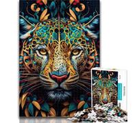 Rompecabezas para Adultos El Jaguar Astuto, 1000 Piezas, cumpleaños para Adultos, Juego Familiar y pasatiempo, 26x38cm