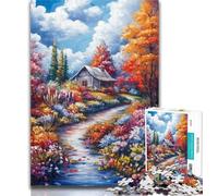 Rompecabezas para Adultos El otoño llega a casa, Rompecabezas para Adolescentes, 1000 Piezas, Juguete Educativo Intelectual descompresor, Grandes Regalos y Juguetes, 50x75cm