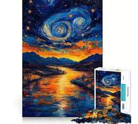 Rompecabezas para Adultos El sueño de Van Gogh de 1000 Piezas Juego de lógica con Cortes de precisión y Bordes Lisos reuniones Familiares (38x26cm)