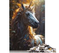 Rompecabezas para Adultos El Unicornio Blanco, 1000 Piezas, de Madera, Ideal para Regalar en Navidad y cumpleaños (75 x 50 cm).
