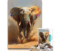 Rompecabezas para Adultos, Elefantes del Desierto, Rompecabezas para Adolescentes, Juguetes educativos, interacción Entre Padres e Hijos, 50x75cm