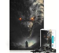 Rompecabezas para Adultos Encuentro con el Lobo,1000 Piezas,Juego para estimular la Mente,Corte láser, Actividad Relajante para Grupos en Interiores (38x26cm)