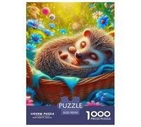 Rompecabezas para Adultos erizo1000 Piezas Juguete Colorido Rompecabezas Familiar Cute Animal Theme Regalo De Mujer para Adultos Y Adolescentes 70x50cm/1000pcs