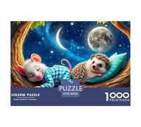 Rompecabezas para Adultos erizo1000 Piezas Juguete Colorido Rompecabezas Familiar Cute Animal Theme Regalo De Mujer para Adultos Y Adolescentes 38x26cm/1000pcs