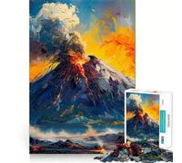 Rompecabezas para Adultos Erupción Vulcaniana de 1000 Piezas Desarrolla la Memoria y es Divertido Corte de Alta precisión Fácil de Aprender Disfrute en Familia (38x26cm)