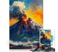 Rompecabezas para Adultos Erupción Vulcaniana de 1000 Piezas Juego Mental Regalo Ideal Troquelado de Alta precisión Actividad Relajante para Grupos en Interiores (38x52cm)