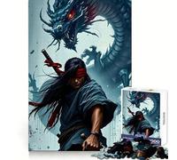 Rompecabezas para Adultos Espadachín Ciego y Dragón de 1000 Piezas Ideal para ejercitar la Memoria, entretenido y con Bordes limpios Un Regalo Memorable (38x52cm)