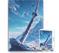 Rompecabezas para Adultos Frost Summit Blade de 1000 Piezas, Juego de Aprendizaje, desafío Mental, Sorpresa reflexiva para Celebraciones, tamaño 38x52cm
