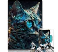 Rompecabezas para Adultos: Gato de Bengala (1000 Piezas) Ideal para Adultos y Adolescentes cumpleaños o decoración de Pared para Mayores de 14 años (50x75cm)