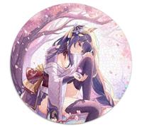 Rompecabezas para Adultos Genshin Impact Raiden Shogun de 1000 Piezas, Redondo, para Principiantes, Ideal para cumpleaños y Regalos Festivos, 67,5 x 67,5 cm