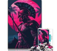 Rompecabezas para Adultos: Gladiador Espartano Rompecabezas para Adolescentes Juego Familiar antiestrés desafío difícil Regalo de Amigo Secreto (26x38cm)