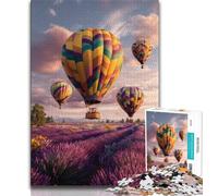 Rompecabezas para Adultos, Globo aerostático de Lavanda, Ayuda a ejercitar el Cerebro, Juguetes adictivos para Cultivar la Paciencia, decoración, 38x26cm