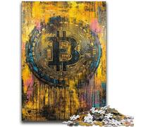 Rompecabezas para Adultos, Grafiti de Bitcoin, Rompecabezas para Adultos, Juegos educativos, decoración del hogar, Ideal para Decorar el Escritorio (50x75cm)