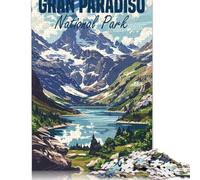 Rompecabezas para Adultos Gran Paradiso Italia, 1000 Piezas. Rompecabezas de Papel para Adultos y Adolescentes Mayores de 18 años. Juego desafiante. 38 x 26 cm / 1000 Piezas.
