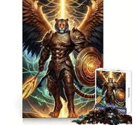 Rompecabezas para Adultos Guerrero Tigre Alado con Armadura Dorada de 1000 Piezas Desarrolla la Inteligencia, la Habilidad y la diversión Ideal para Regalar (50x75cm)