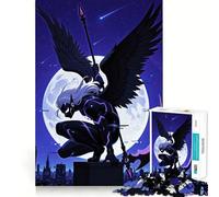 Rompecabezas para Adultos Héroe Alado con guadaña sobre la Ciudad 1000 Piezas Juego de Memoria para el Cerebro Corte Fino Acabado de Primera Calidad Una Forma entretenida de Pasar el Tiempo Libre