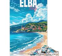 Rompecabezas para Adultos, Isla de Elba, Italia, 1000 Piezas, Rompecabezas de Papel para Adultos Mayores de 18 años, Juego Educativo, 38 x 26 cm/1000 Piezas