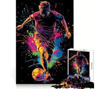 Rompecabezas para Adultos Jugador de fútbol en acción, 1000 Piezas, Rompecabezas Mental, pasatiempo Relajante, Montaje de imágenes, Regalo Encantador (38x52cm)