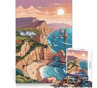 Rompecabezas para Adultos La Costa de los Doce Apóstoles de 1000 Piezas Ideal para ejercitarse, Relajarse y Disfrutar de la Tranquilidad Bordes precisos Un Elegante (50x75cm)