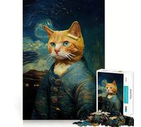Rompecabezas para Adultos La Musa Bigotuda de Van Gogh de 1000 Piezas Desarrolla la Memoria y es Divertido Troquelado de Alta precisión Fácil de Aprender Disfrute en Familia (50x75cm)