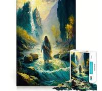 Rompecabezas para Adultos La Naturaleza de Jesús de 1000 Piezas Juguete para ejercitar la Mente, Alivio del estrés, diseño para armar, un Regalo Encantador (38x26cm)