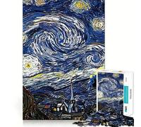 Rompecabezas para Adultos La Noche Estrellada de Bigfoot, 1000 Piezas, Juguete para ejercitar la Mente, diseño Relajante, Regalo de Papá Noel 38x26cm