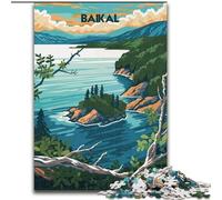 Rompecabezas para Adultos, Lago Baikal Tranquilo, para Mayores de 14 años, Juegos educativos para Adultos y Adolescentes, Obra de Arte de Regalo (50x75cm) 1000 Piezas