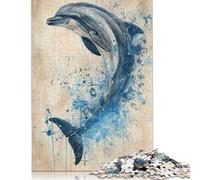 Rompecabezas para Adultos Leap of The Dolphin, 500 Piezas, de Madera, para Mayores de 18 años (52 x 38 cm)