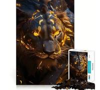 Rompecabezas para Adultos León Enojado de 1000 Piezas Juego Mental Regalo Ideal Troquelado de Alta precisión Actividad Relajante para Grupos en Interiores (38x52cm)