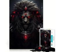 Rompecabezas para Adultos León Furioso Salvaje de 1000 Piezas Juego Mental Regalo Ideal Troquelado de Alta precisión Actividad Relajante para Grupos en Interiores (38x26cm)