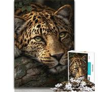 Rompecabezas para Adultos: Leopardo en la Naturaleza Ayuda a ejercitar el Cerebro Juguetes adictivos para Cultivar la Paciencia Regalo de cumpleaños 38x26cm
