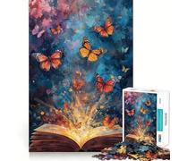 Rompecabezas para Adultos Libro de Mariposas de 1000 Piezas,Encaje Arte,Juego de concentración,Regalo para Momentos de Descanso,Juego de cumpleaños 38x26cm