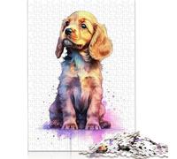 Rompecabezas para Adultos, Lindo Cachorro de Spaniel, 520 Piezas, Rompecabezas de Madera para Adultos, Juguete Decorativo de Pared para Mayores de 18 años, 520 Piezas (52 x 38 cm)