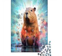 Rompecabezas para Adultos Lindo Capibara Puzzle para La Mente Challenge Puzzle Animal DecoracióN Familiar Rompecabezas De Madera De 1000 Piezas Adultos Y Niños Puzzle 1000pcs (75x50cm)