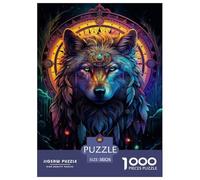 Rompecabezas para Adultos Lobo Genial Puzzle Desafío De Entretenimiento Rompecabezas De Artee Animal Regalo para Niños Puzzle 1000 Piezas para Adultos Y Niños 38x26cm/1000pcs